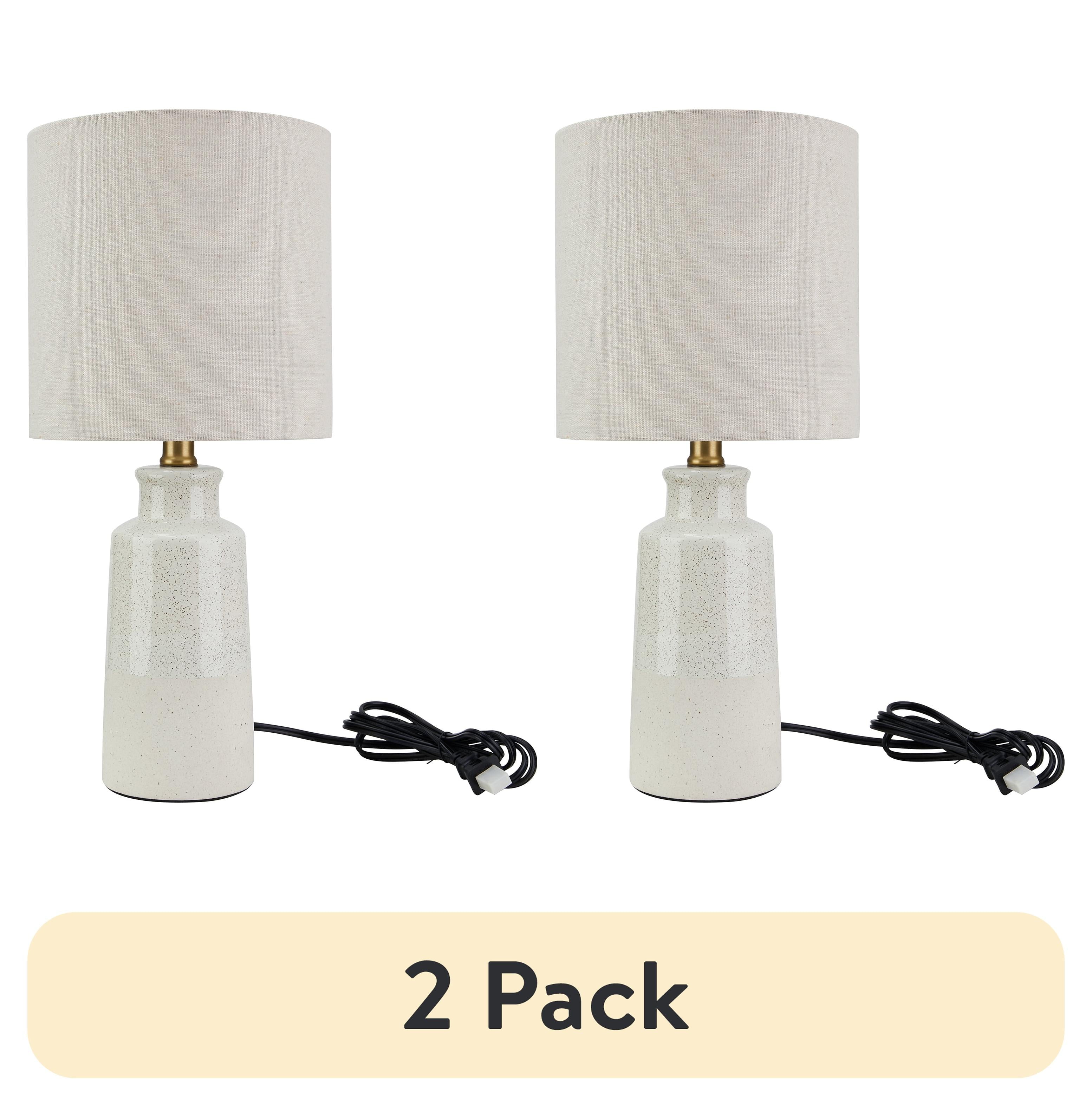 Better Homes &amp; Gardens 17" Reactive Glaze Ceramic Table Lamp with Off-White Shade