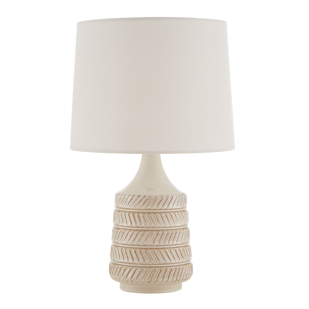 Better Homes &amp; Gardens 17"H Reactive Glaze Ceramic Table Lamp with White Fabric Shade
