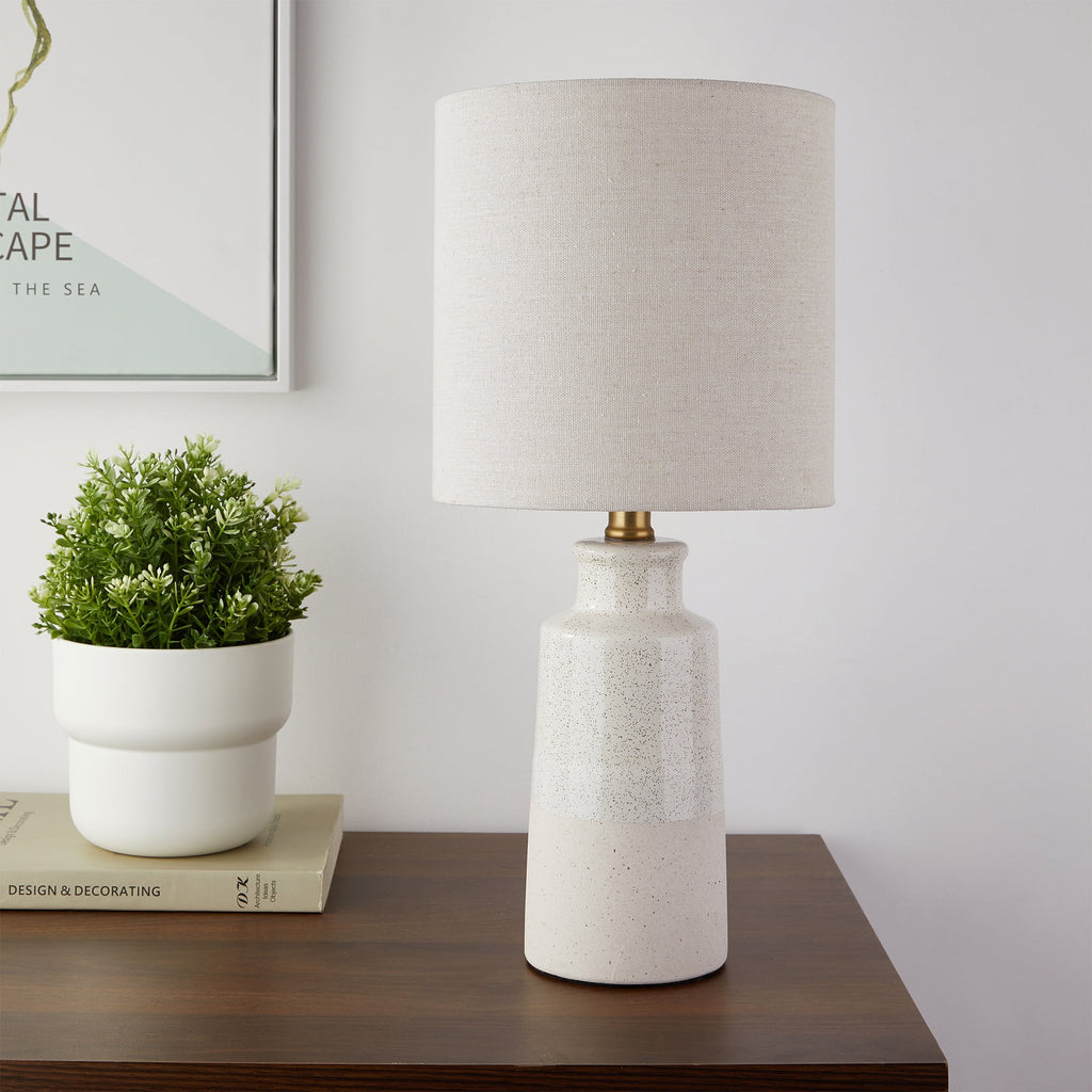 Better Homes &amp; Gardens 17" Reactive Glaze Ceramic Table Lamp with Off-White Shade