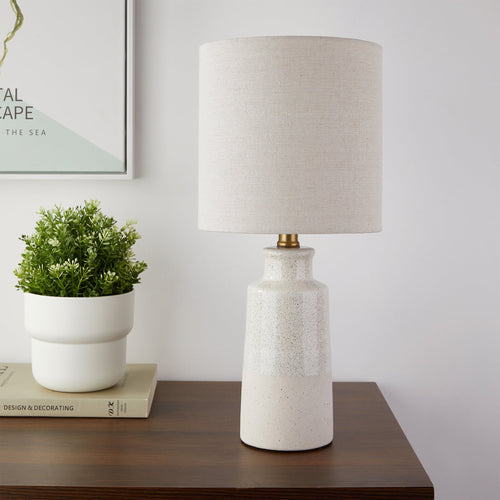 Better Homes &amp; Gardens 17" Reactive Glaze Ceramic Table Lamp with Off-White Shade