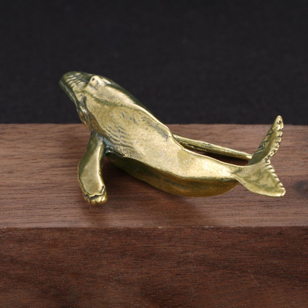 5 Count Whale for Desktop Figurine Marine Shark Decor Decoration Office Golden