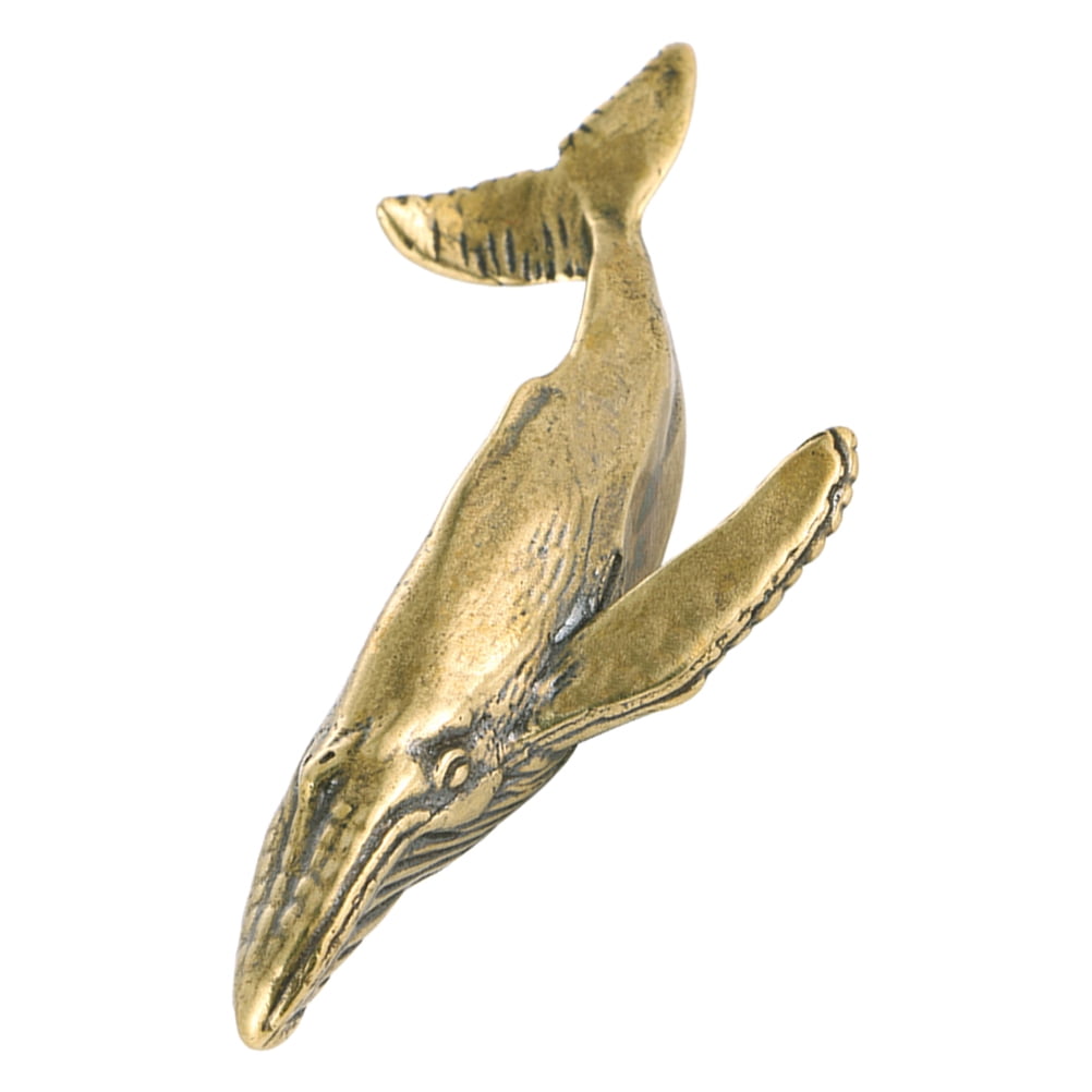 5 Count Whale for Desktop Figurine Marine Shark Decor Decoration Office Golden
