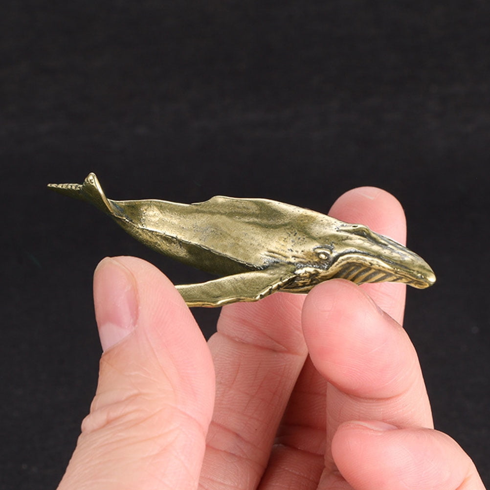 5 Count Whale for Desktop Figurine Marine Shark Decor Decoration Office Golden