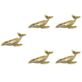 5 Count Whale for Desktop Figurine Marine Shark Decor Decoration Office Golden