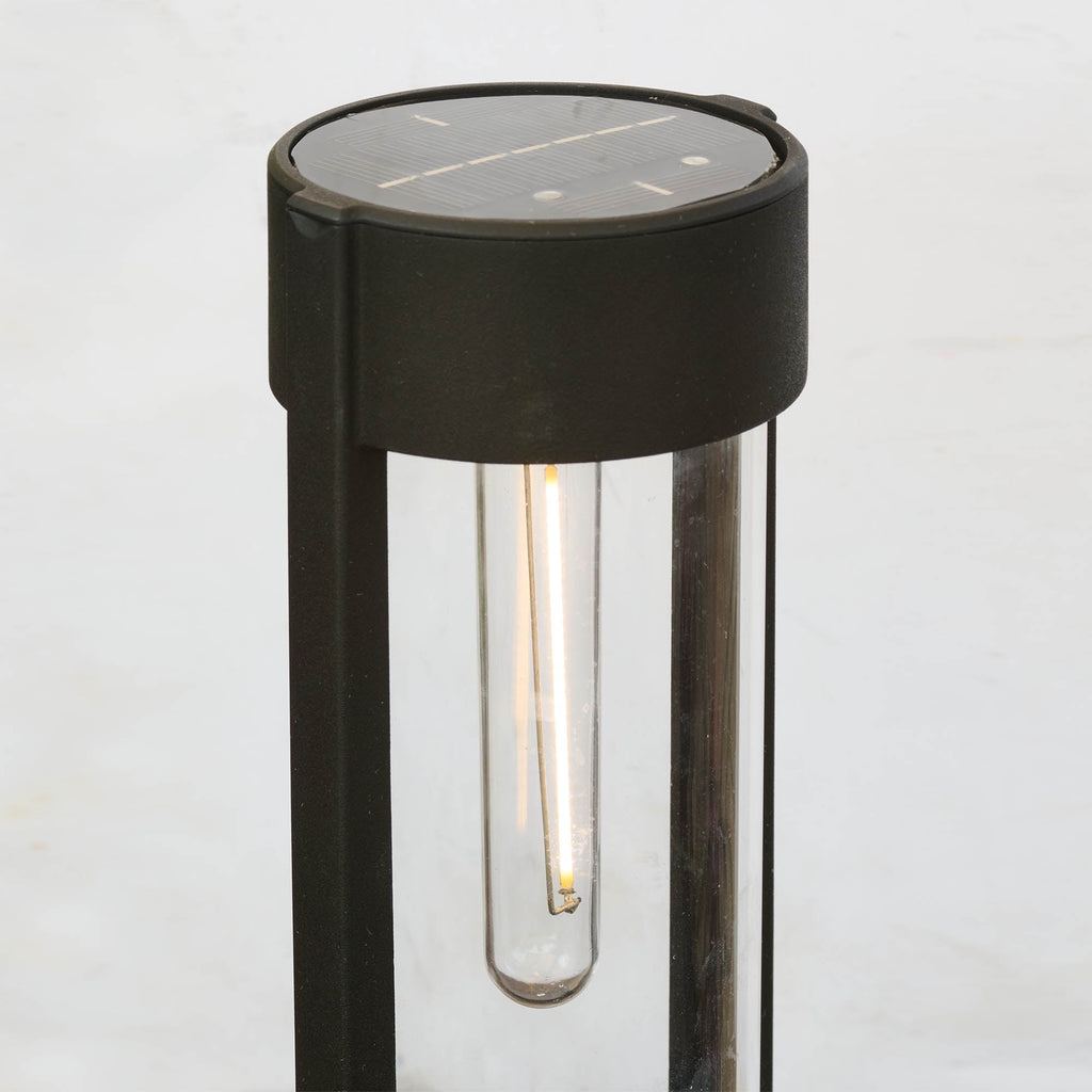 Better Homes &amp; Gardens Wyatt Solar Powered Black 15 Lumens LED Landscape Bollard Pathway Light (4 Count)