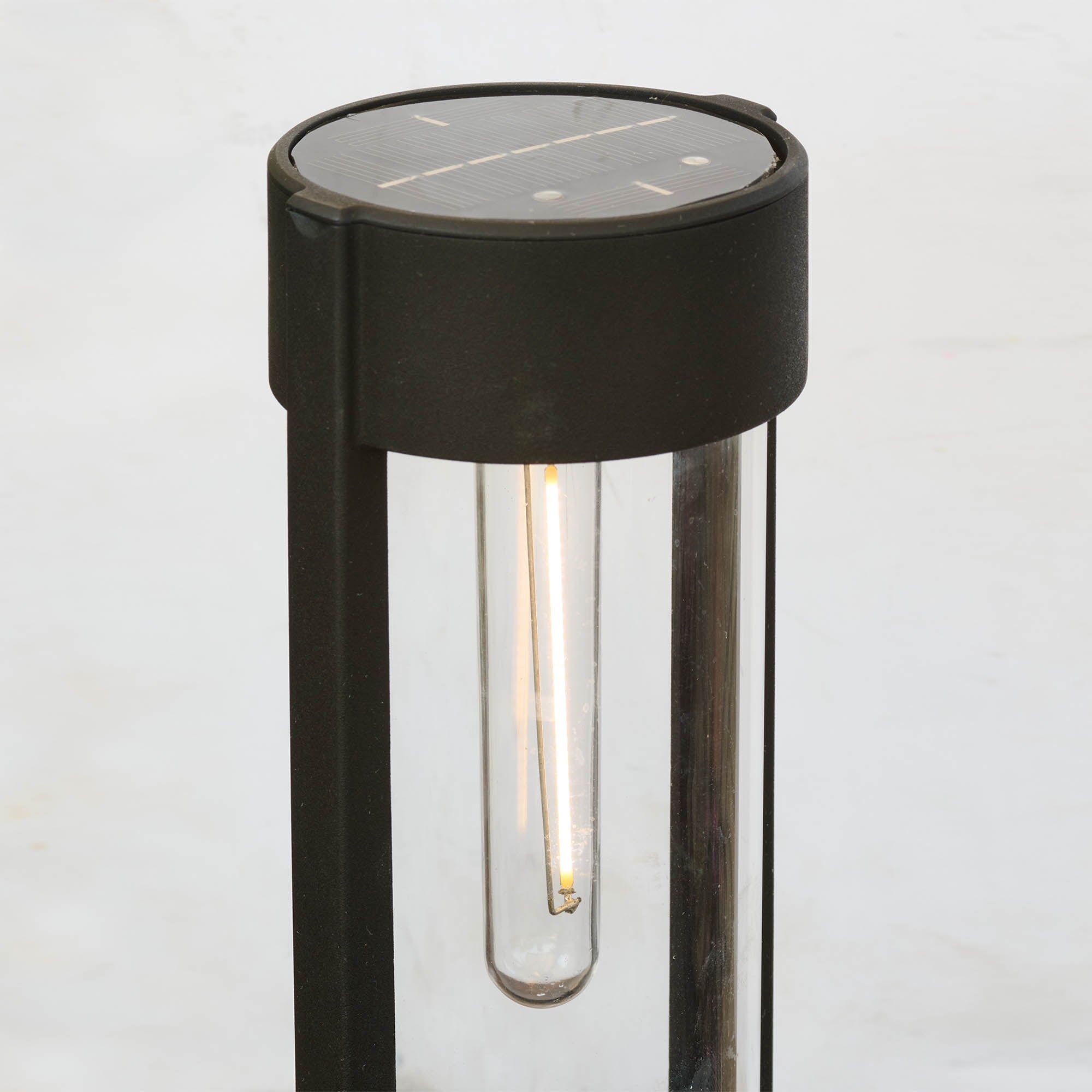 Better Homes &amp; Gardens Wyatt Solar Powered Black 15 Lumens LED Landscape Bollard Pathway Light (4 Count)