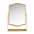 Home Decor Collection Stylehouse Gold Table Mirror with Storage