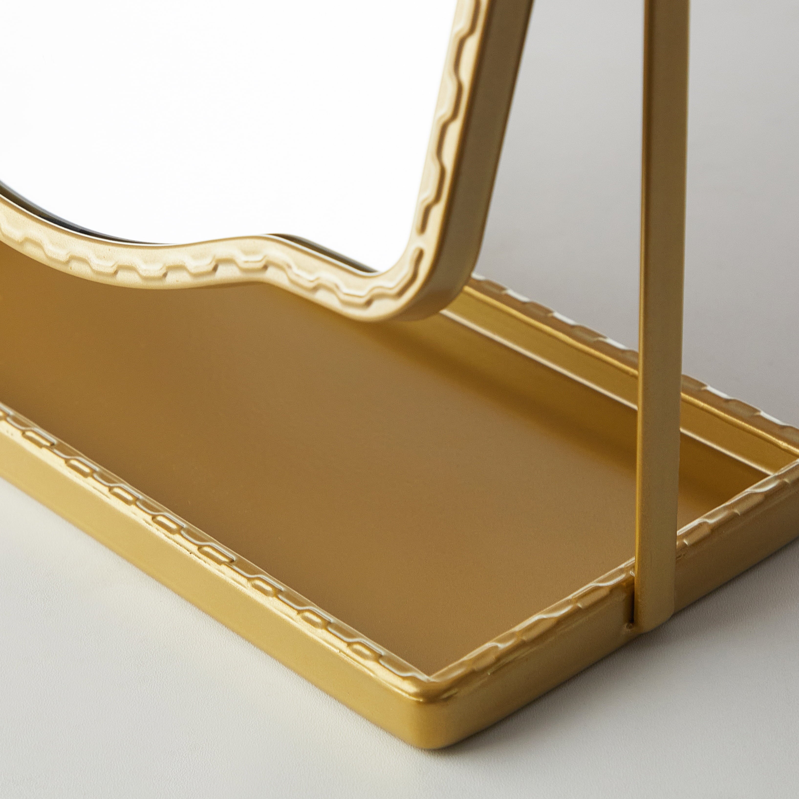 Home Decor Collection Stylehouse Gold Table Mirror with Storage