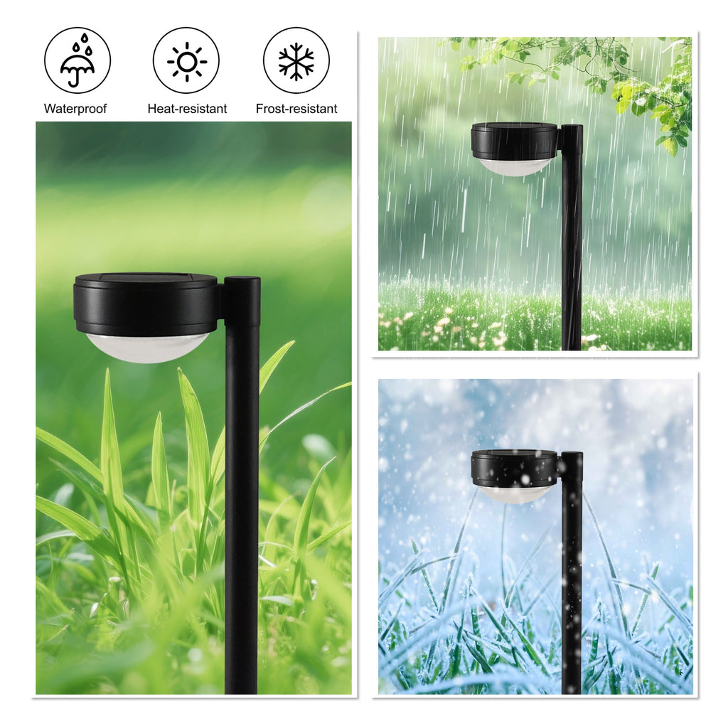 Better Homes &amp; Gardens Solar Powered Black Dome Downlight Walkway and Landscape Light, 20 Lumens (4 Count)
