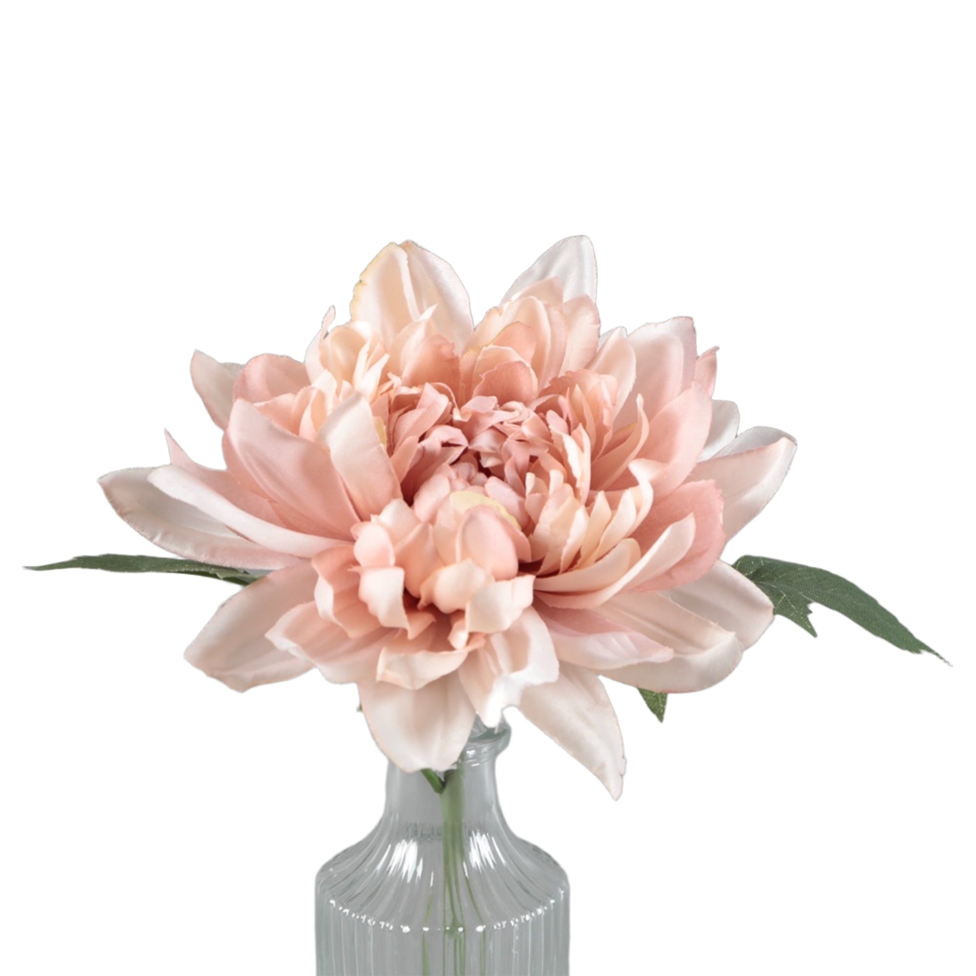 Home Decor Collection 10.25" Pink Faux Peony in Glass Vase